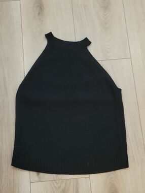 Banana Republic Black Ribbed Halter Tank Top